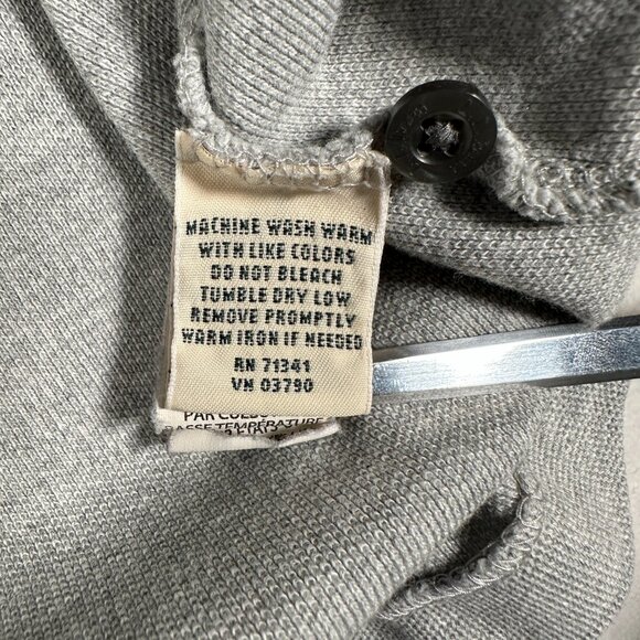 L.L. Bean Polo Shirt Men Size M Gray Short Sleeve 100% Cotton Single Pocket - Picture 7 of 9